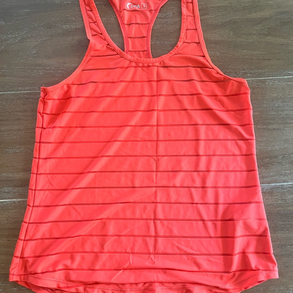 Coral Striped Tank Top